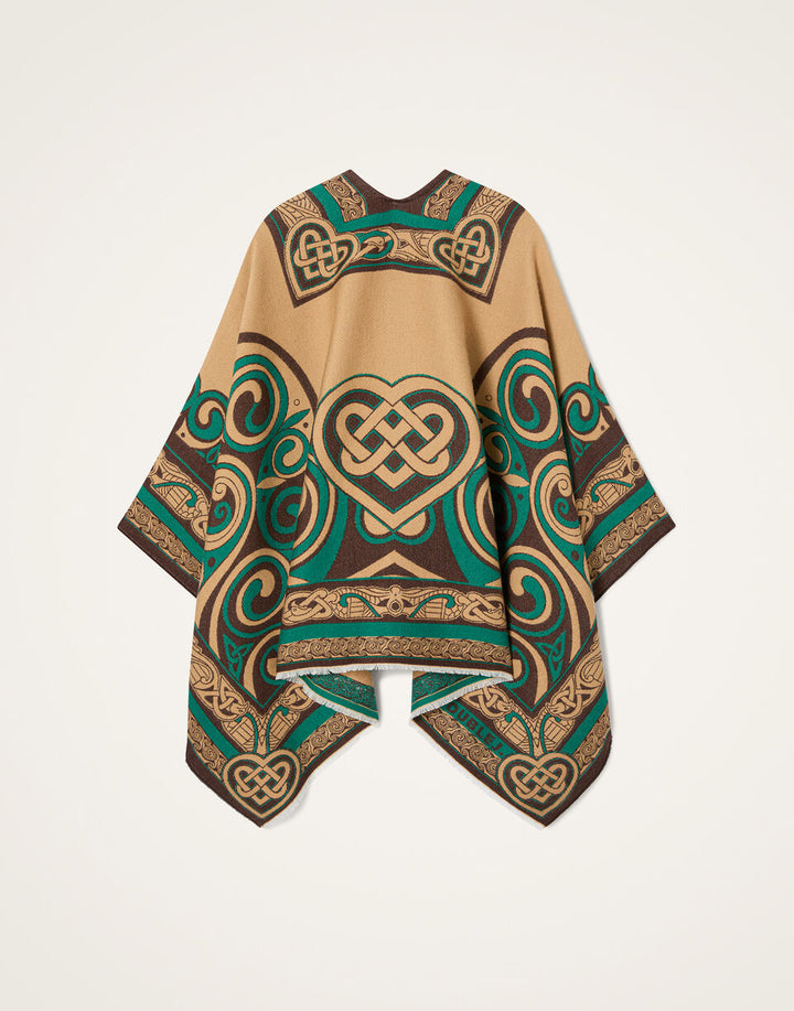 Kells Placée Wool-Silk Poncho