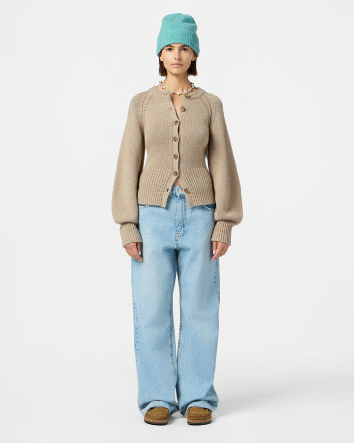 Sculpted Cardigan - Taupe