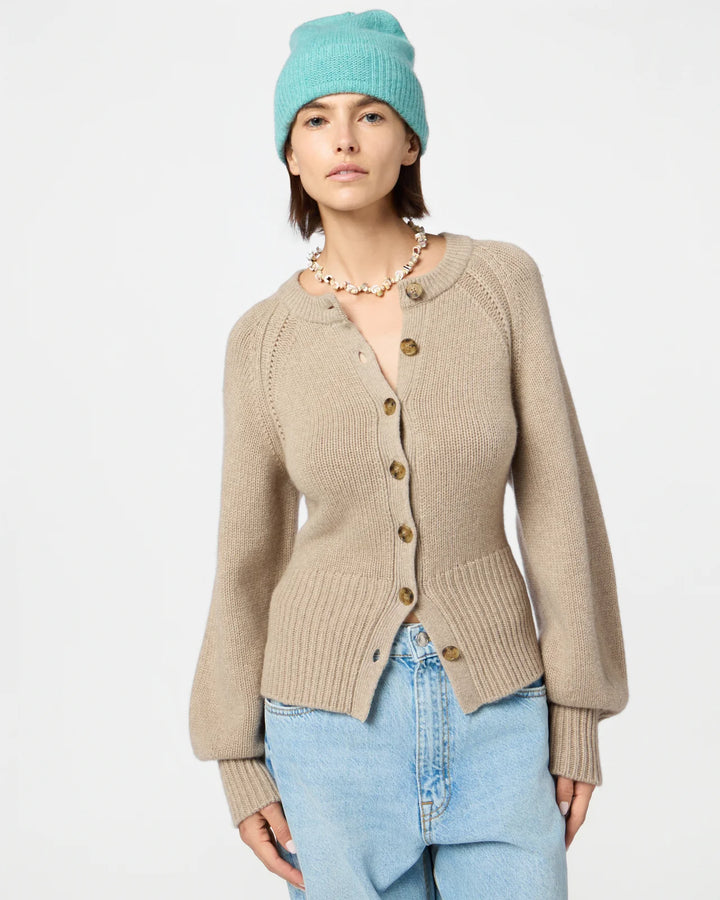 Sculpted Cardigan - Taupe
