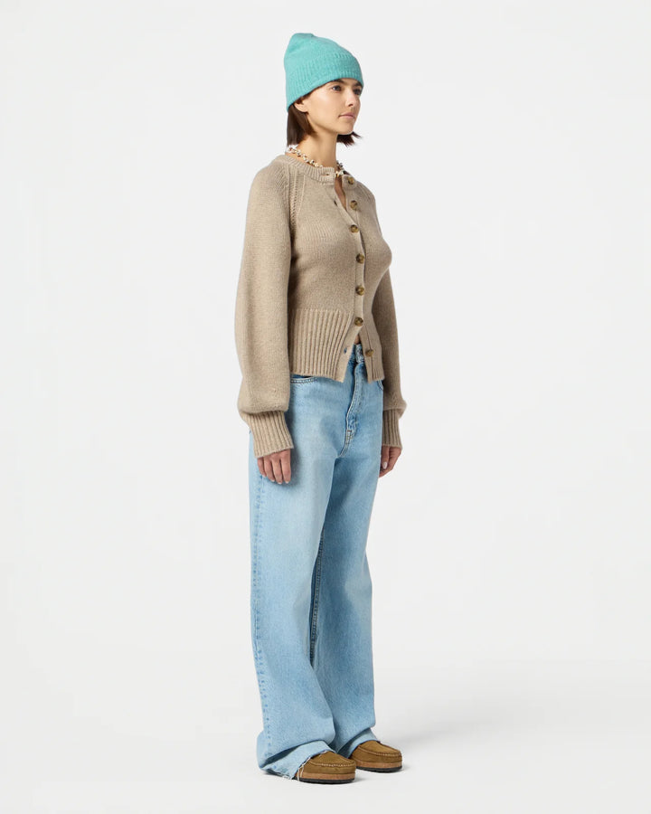 Sculpted Cardigan - Taupe