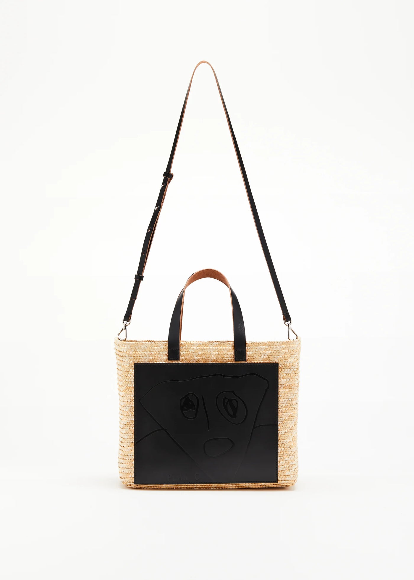 HANDMADE "PILI AND BIANCA" MEDIUM FLORENTINE STRAW BAG - Beige