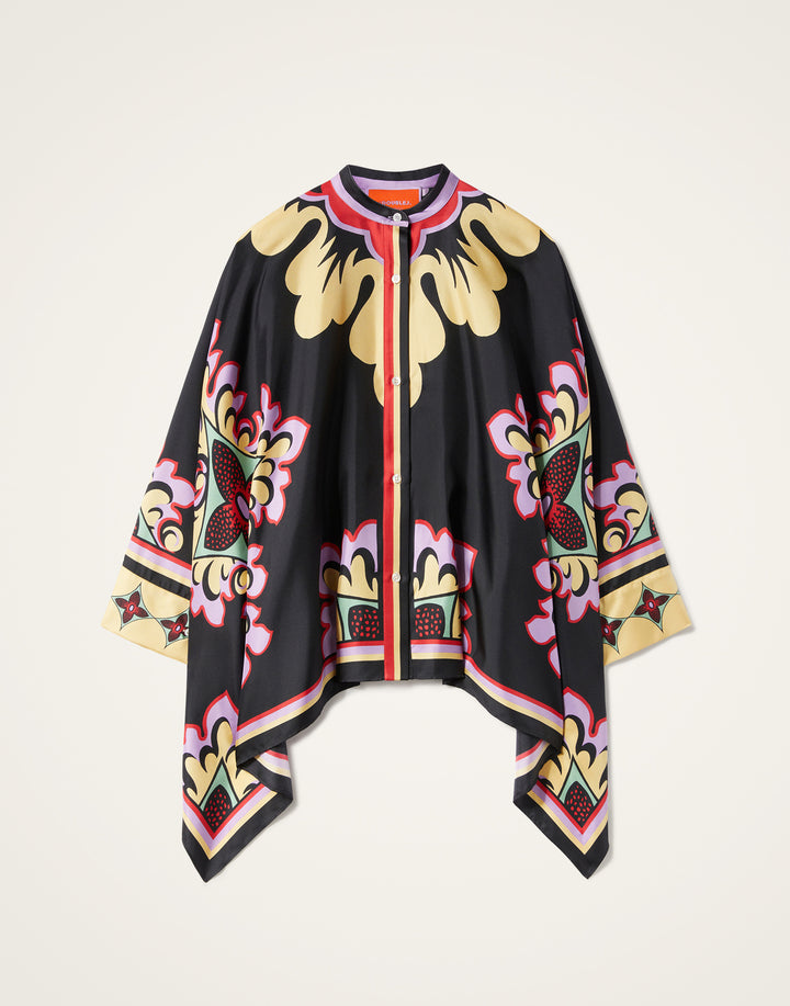 Foulard Shirt - Palazzo Placée Lilac in Silk Twill