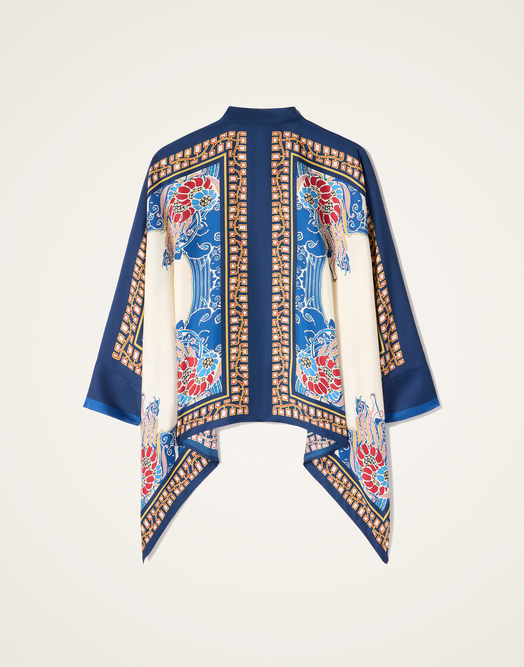 FOULARD SHIRT - Lemuria Placée Blue in Silk Twill