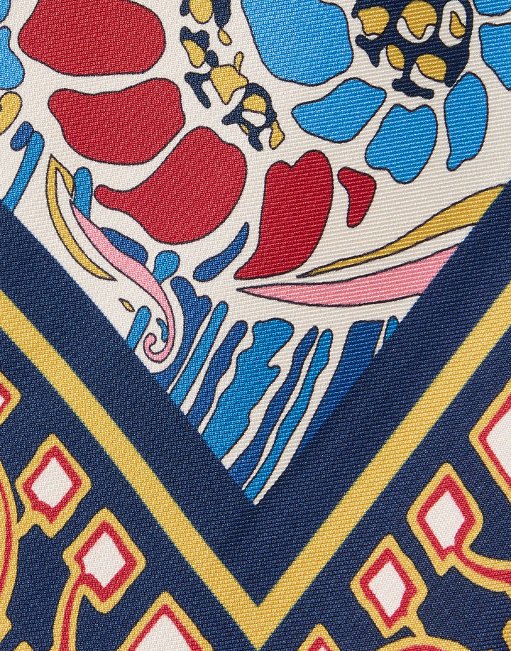 FOULARD SHIRT - Lemuria Placée Blue in Silk Twill