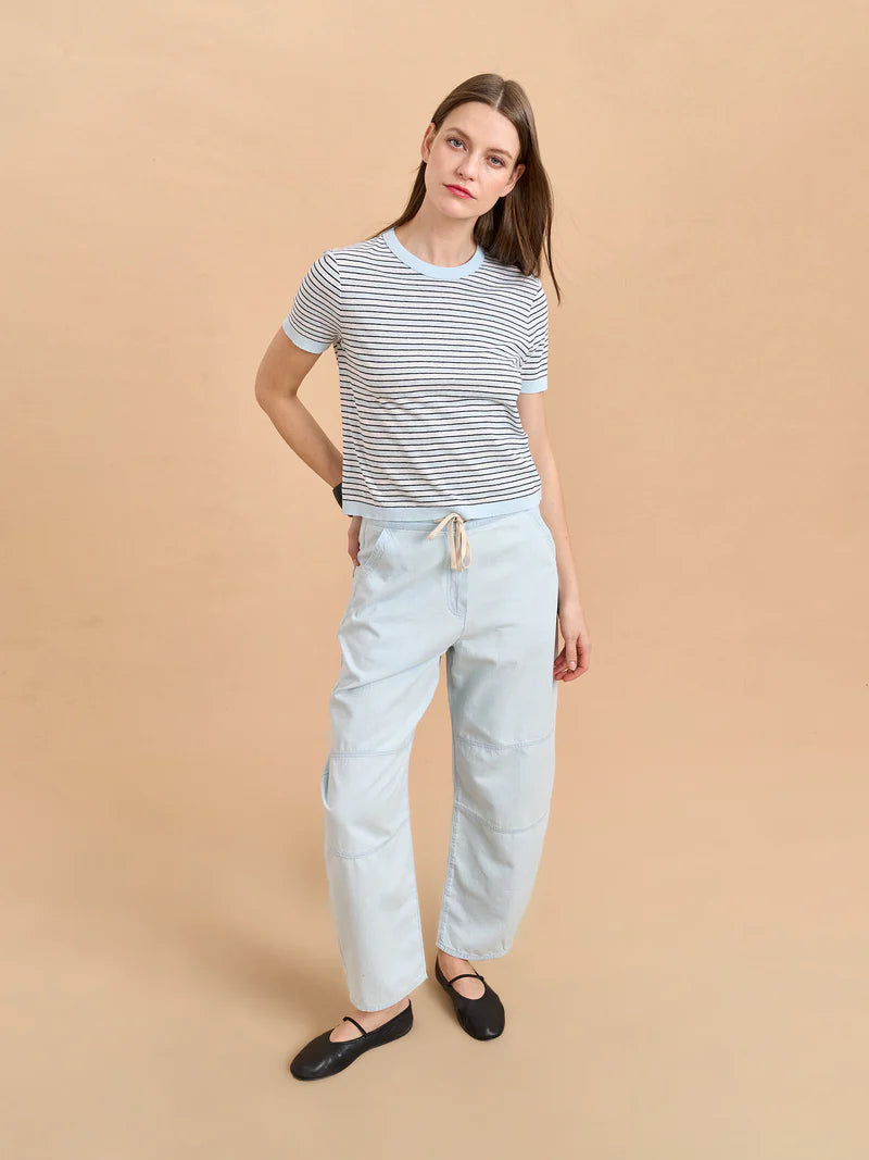 Short Sleeve Ronnie Tee - Blue Stripe