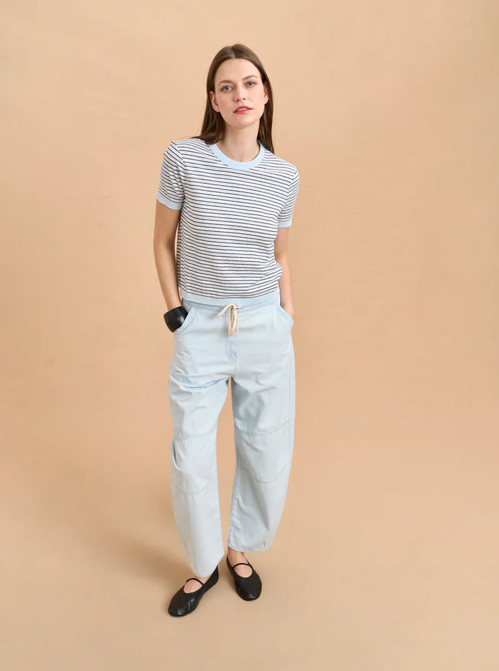 Short Sleeve Ronnie Tee - Blue Stripe