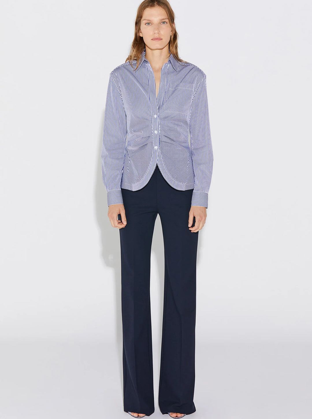 SIERRA Shirt - Navy/White Stripe