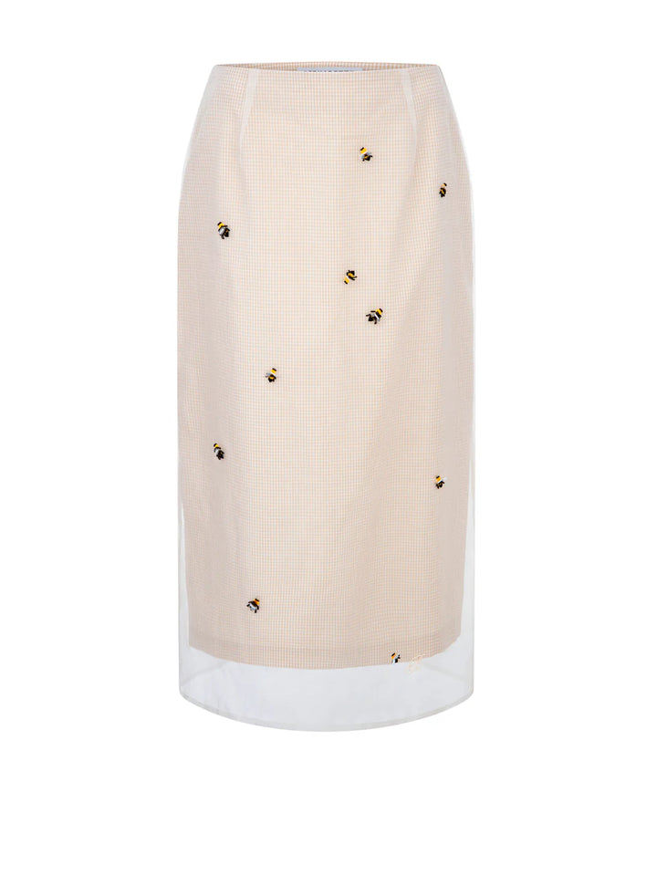Skirt Roxane Embroidered - White