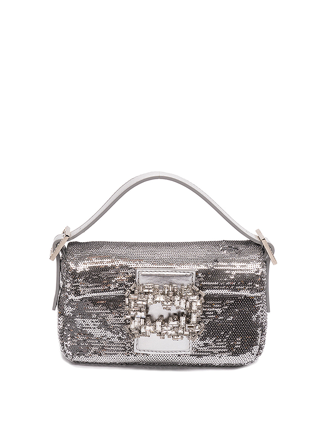 Mini Habibi Small Sequin Bag - Silver