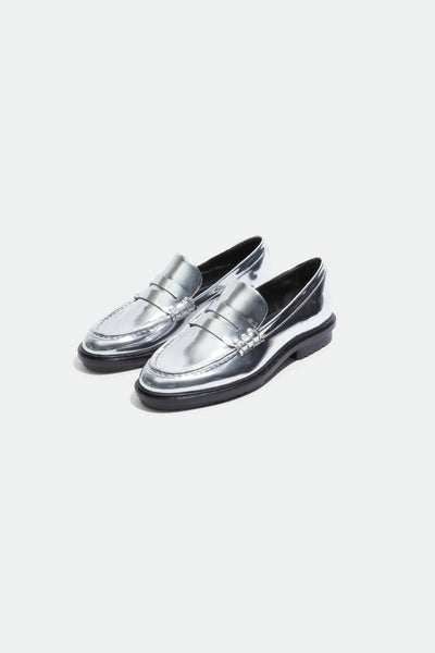 Harper Metallic Loafer - Silver