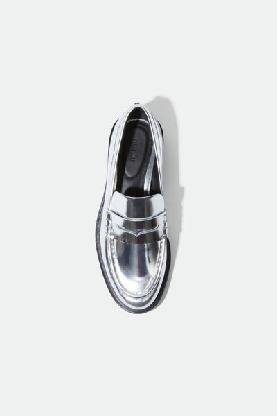 Harper Metallic Loafer - Silver