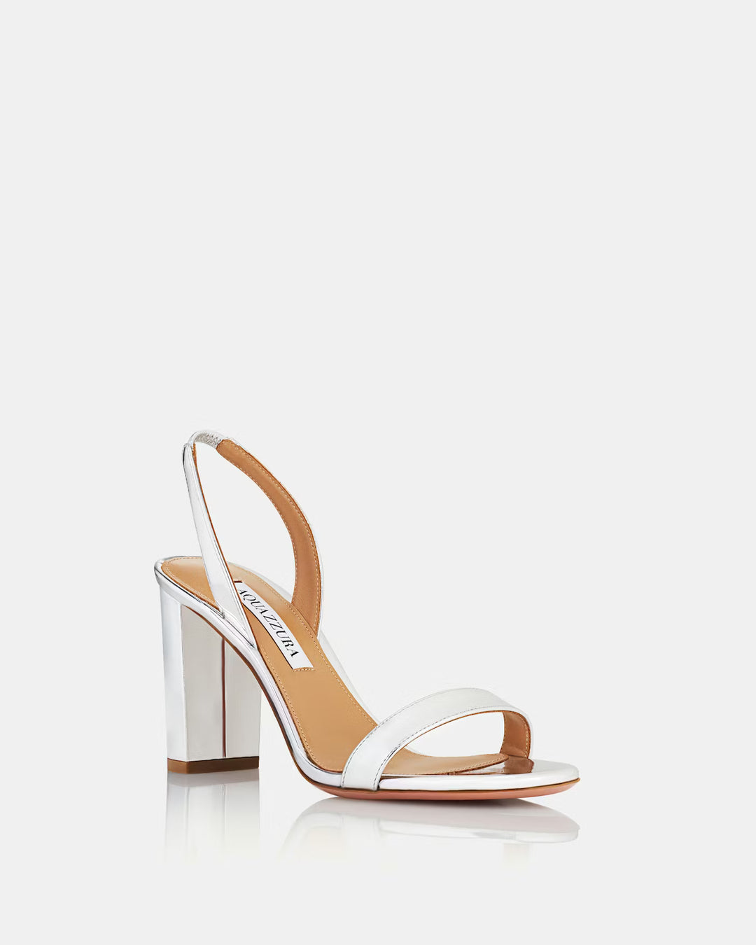 SO NUDE BLOCK SANDAL 85mm - Silver