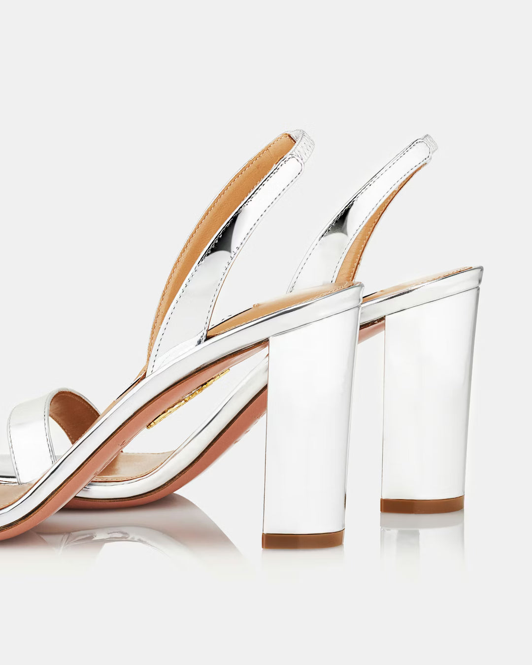 SO NUDE BLOCK SANDAL 85mm - Silver