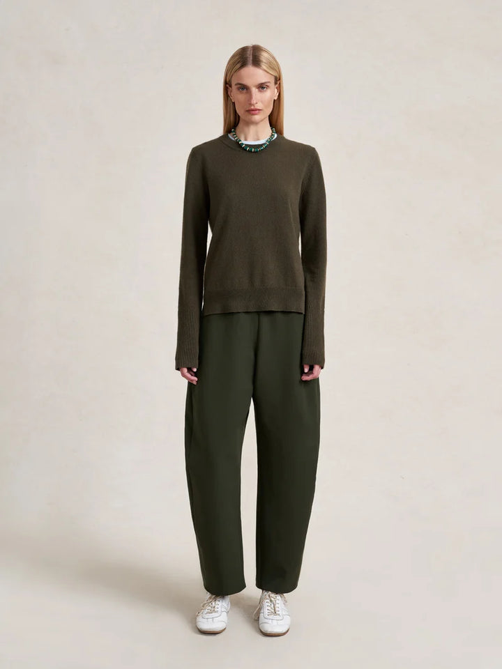 Solid Lean Lines Sweater - Dark Green