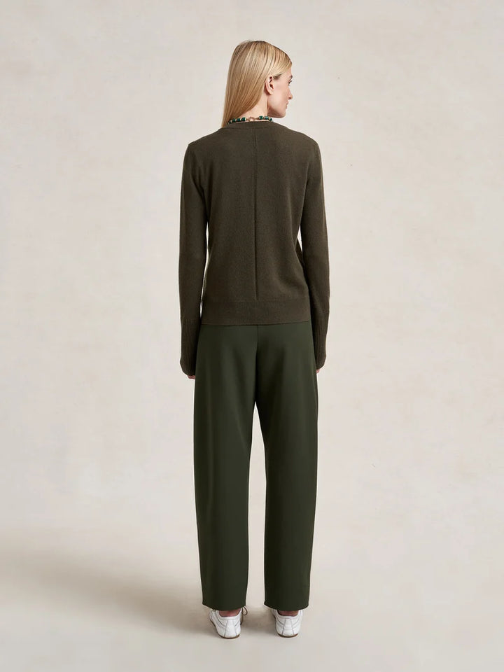 Solid Lean Lines Sweater - Dark Green