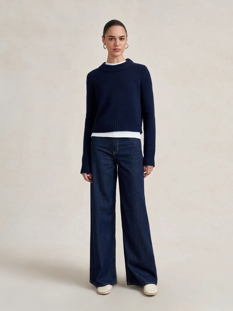 Solid Mini Marin Sweater - Navy