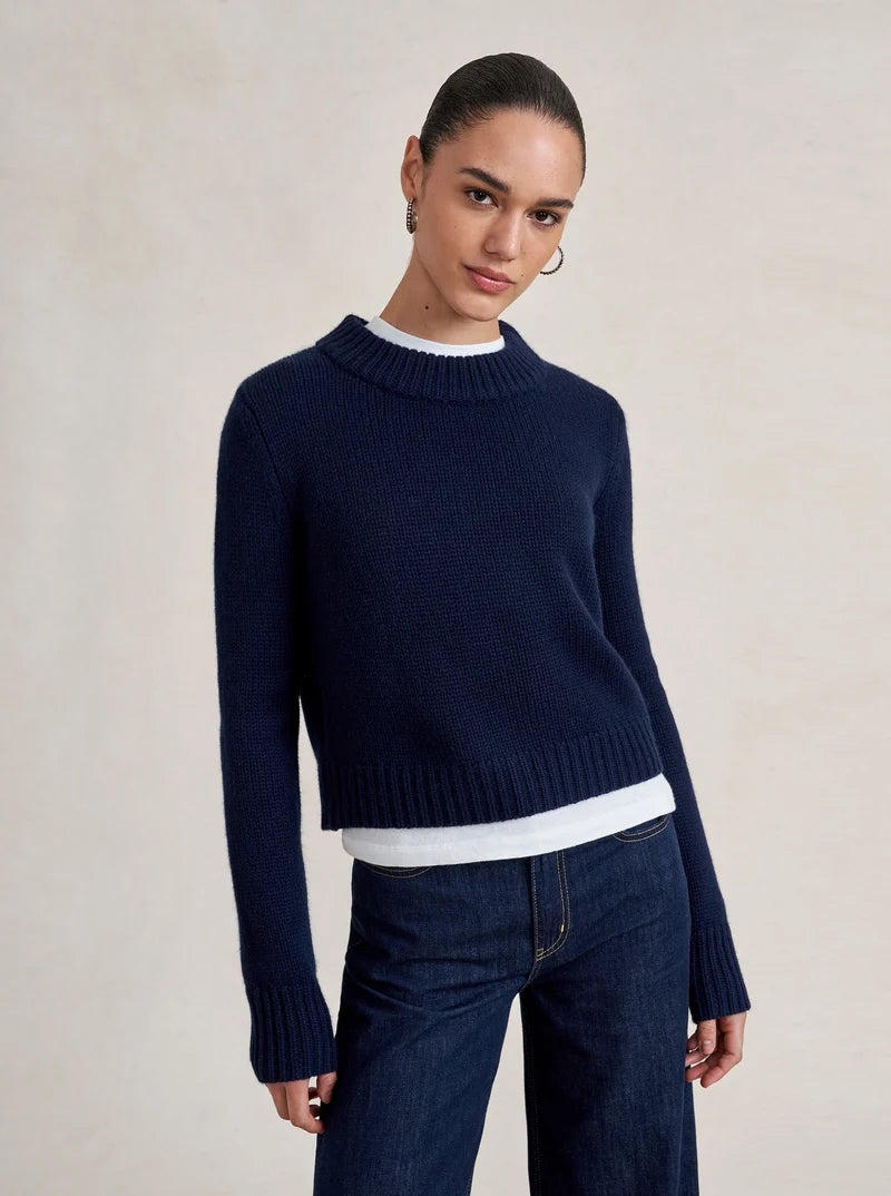 Solid Mini Marin Sweater - Navy