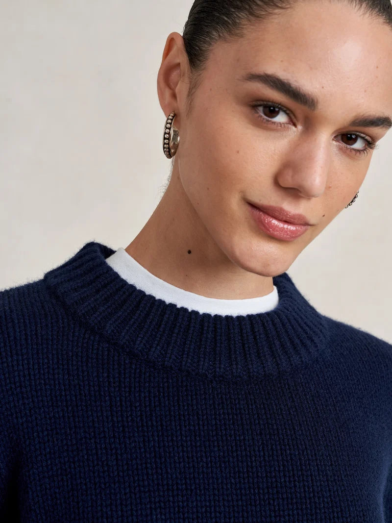 Solid Mini Marin Sweater - Navy