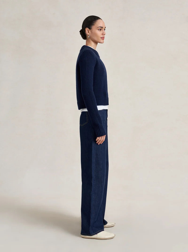 Solid Mini Marin Sweater - Navy