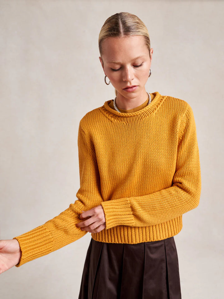 Solid Mini Marina Sweater - Mustard
