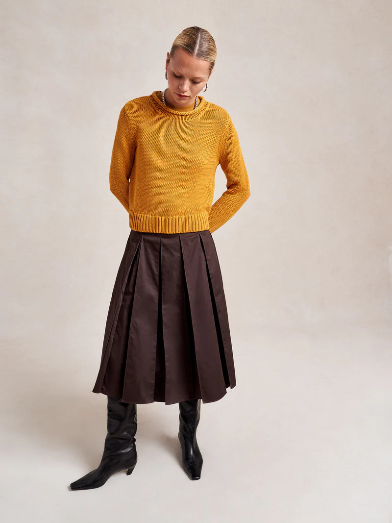Solid Mini Marina Sweater - Mustard