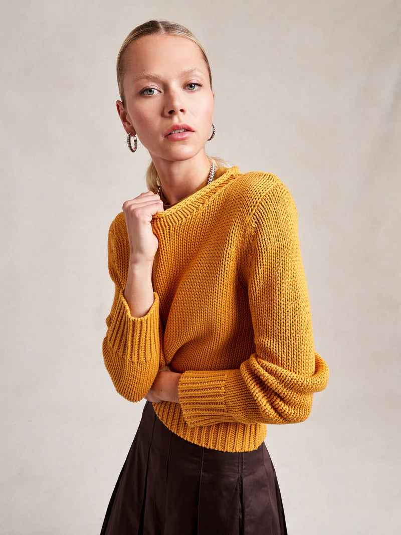 Solid Mini Marina Sweater - Mustard
