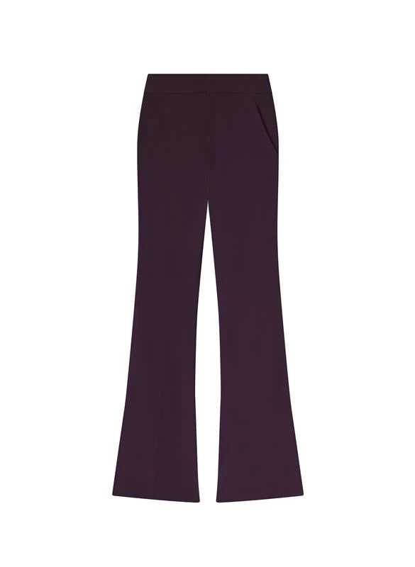 Sophie Stretch Tailored Pant - Deep Plum