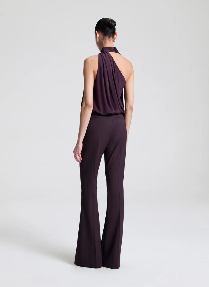 Sophie Stretch Tailored Pant - Deep Plum