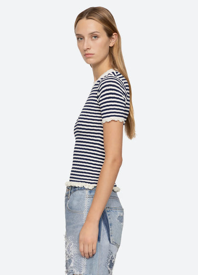 Addy Top - Navy Stripe Multi