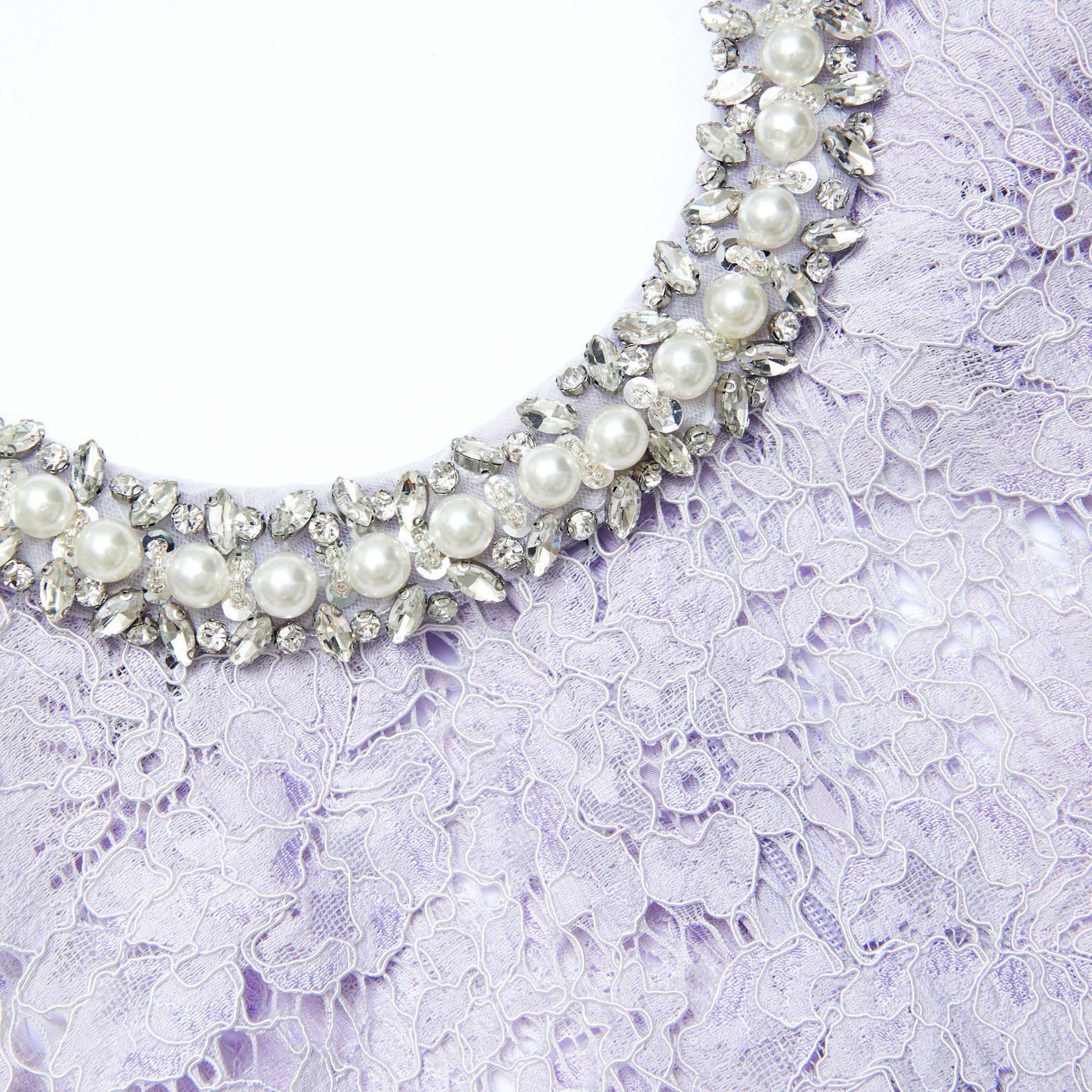LACE MINI DRESS - Lilac