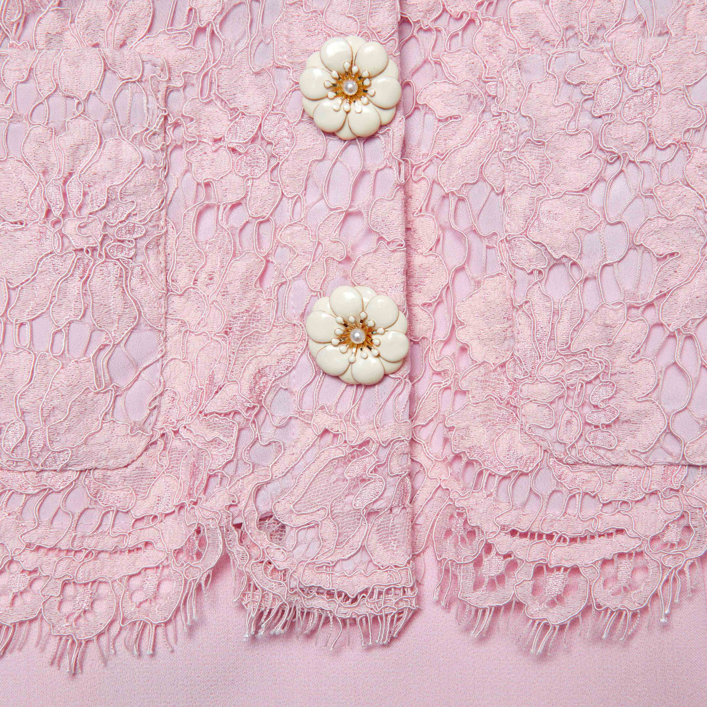 Tailored Lace Midi Dress - Pink