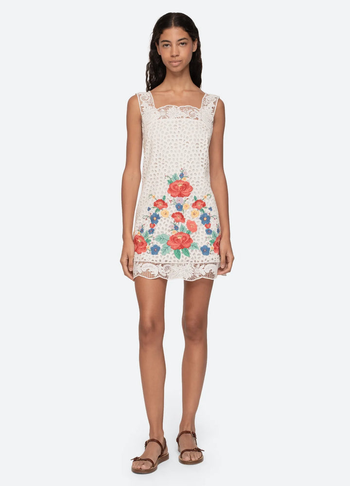 Astrid Mini Dress - White Multi