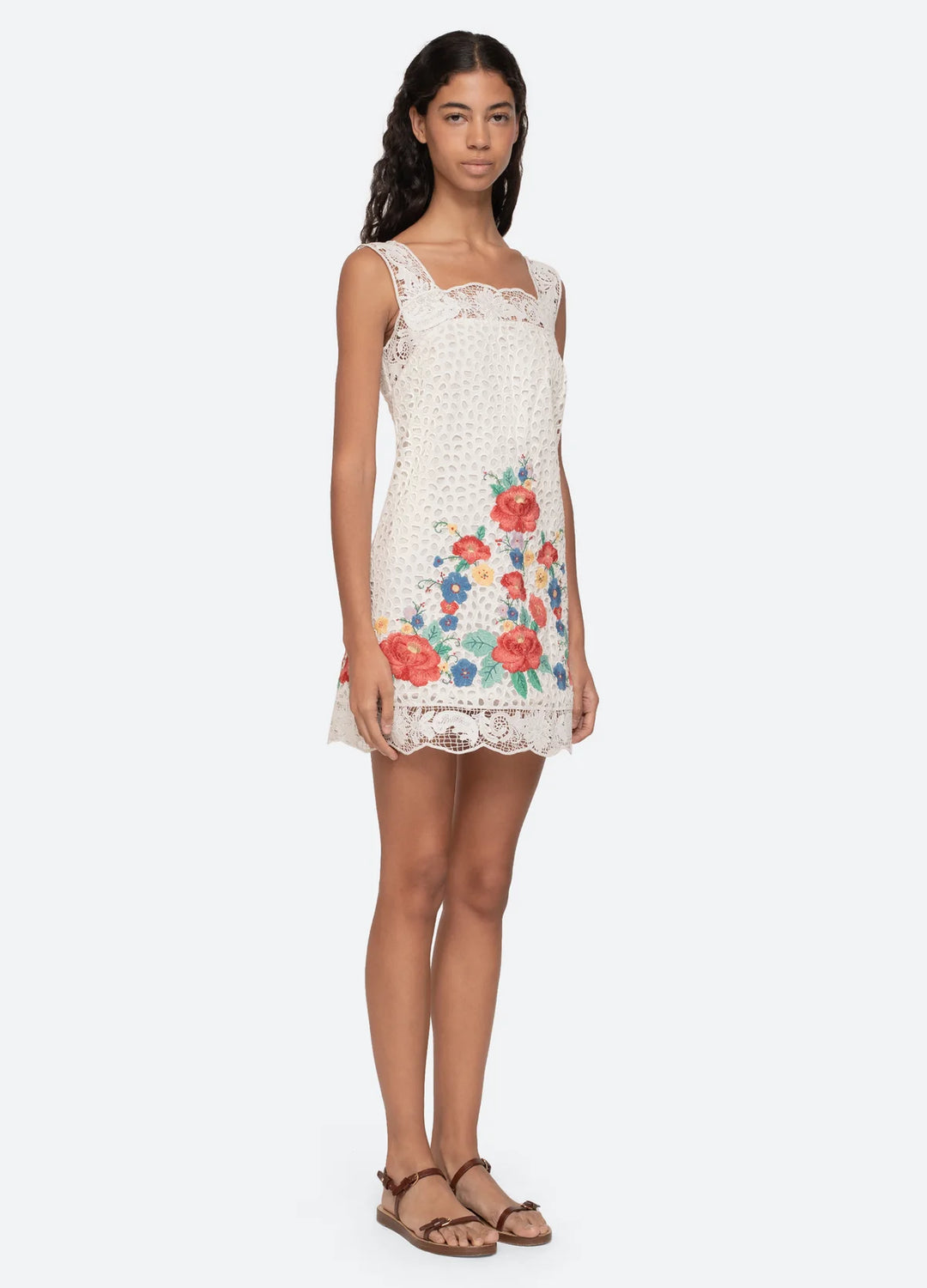 Astrid Mini Dress - White Multi