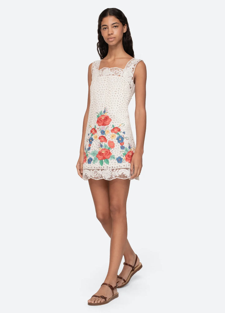 Astrid Mini Dress - White Multi