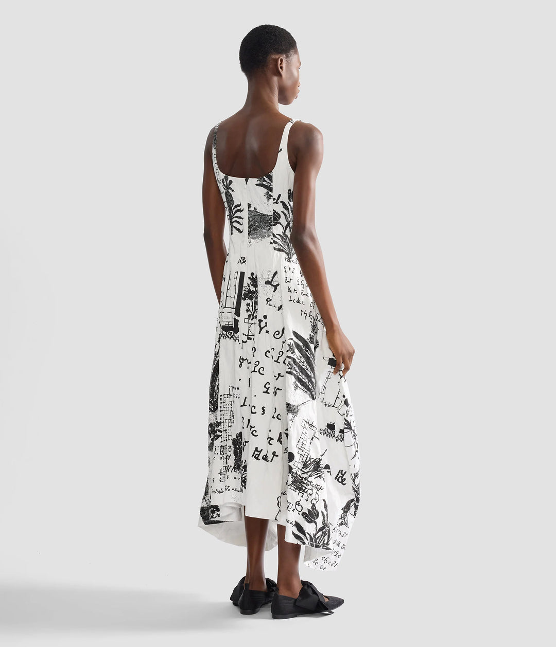 Metallised Cotton Draped Mini - White Multi