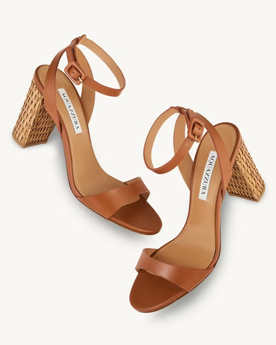 Sunseeker Sandal 85mm - Tobacco Brown/Natural