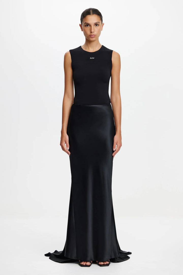 HOURSTON MAXI SKIRT - Black