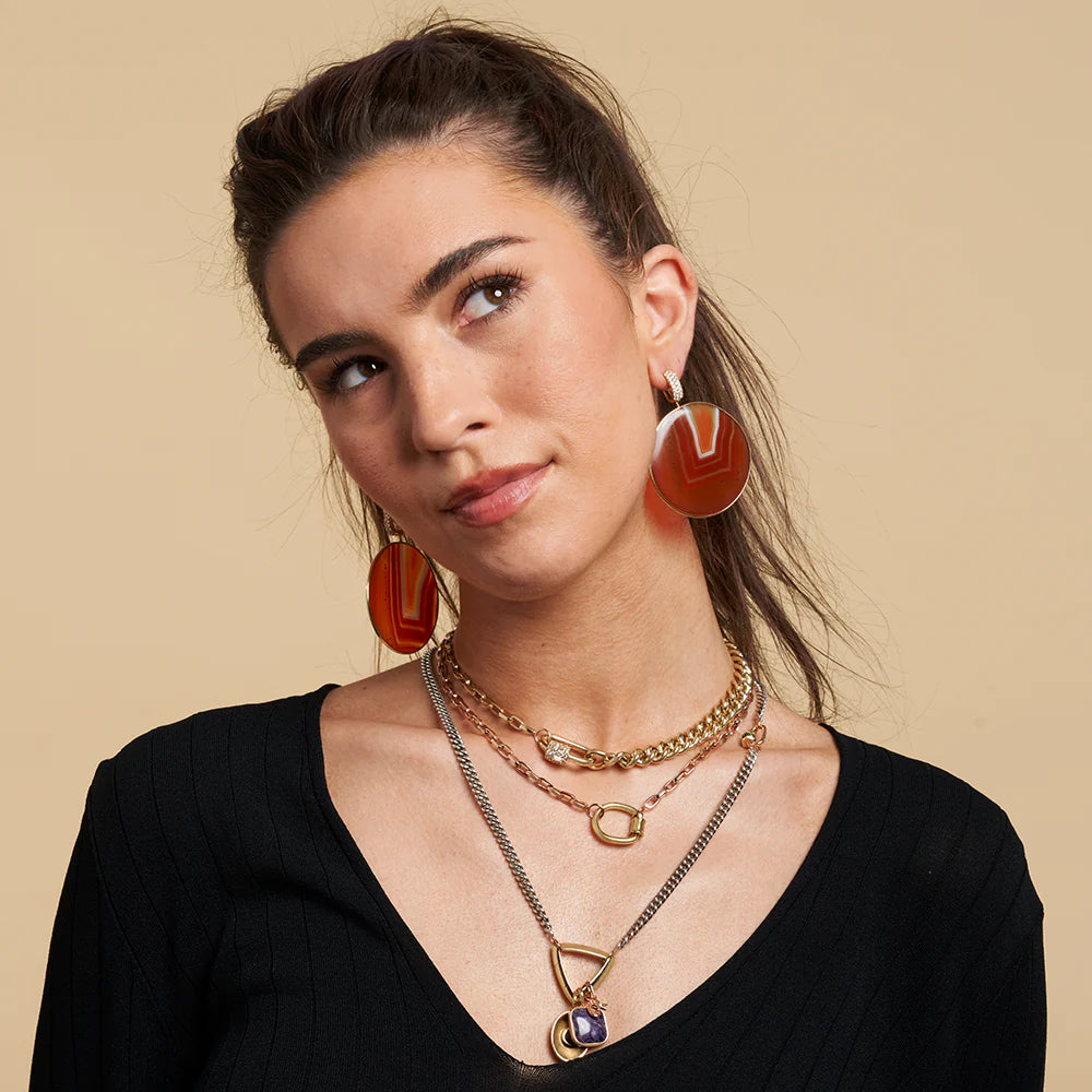 Heavy Curb Chain Necklace 32" - Silver