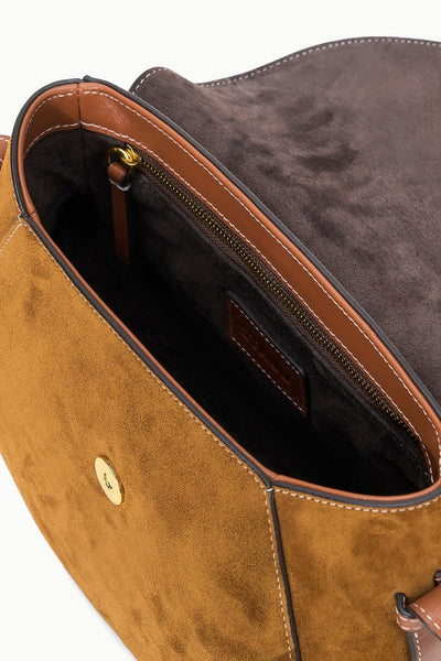 BELLA SADDLE BAG - Tan Suede