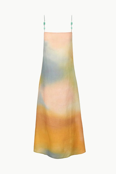 LAURA LINEN DRESS - Pastel Clouds