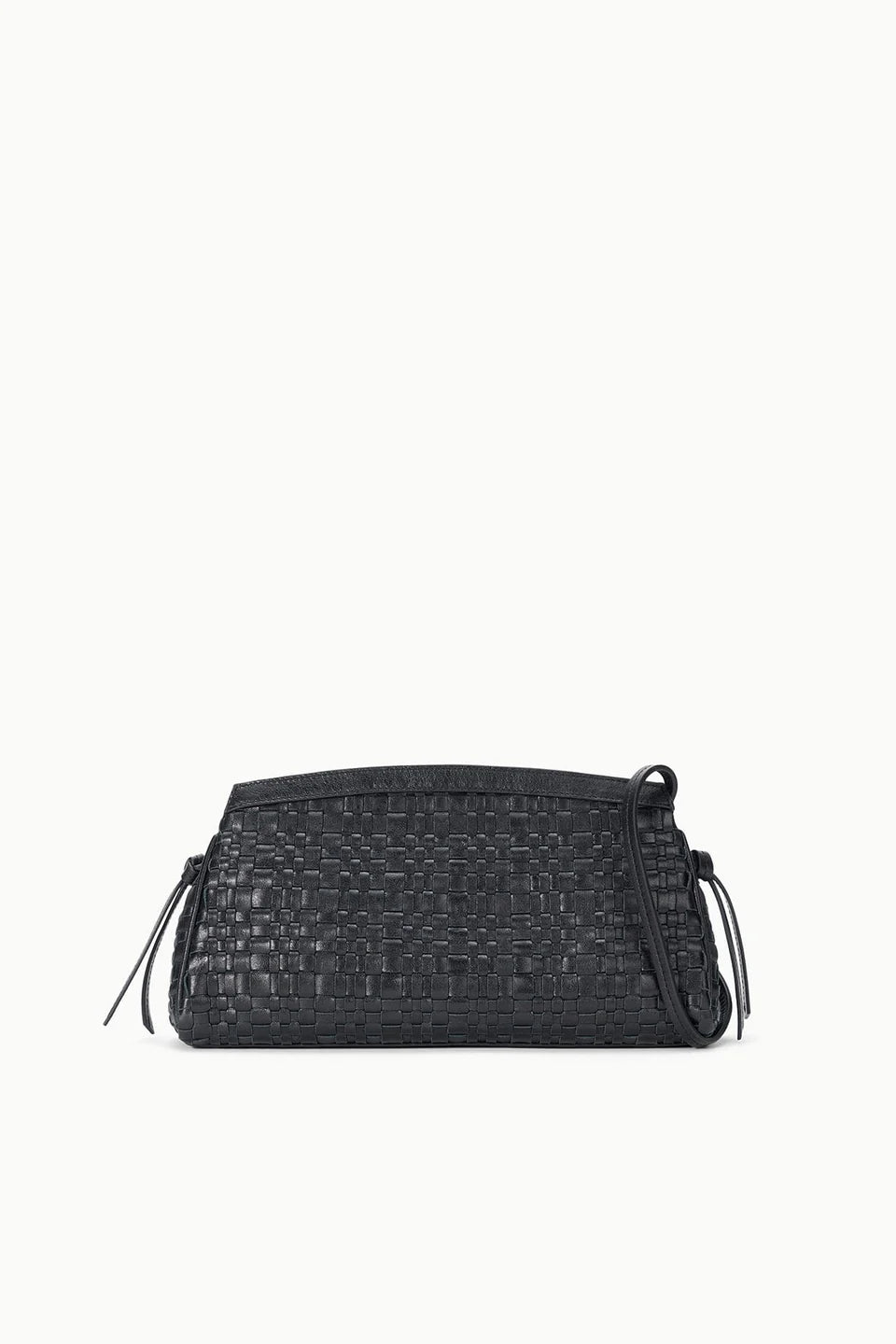 MAUDE CONVERTIBLE Woven Clutch - Black
