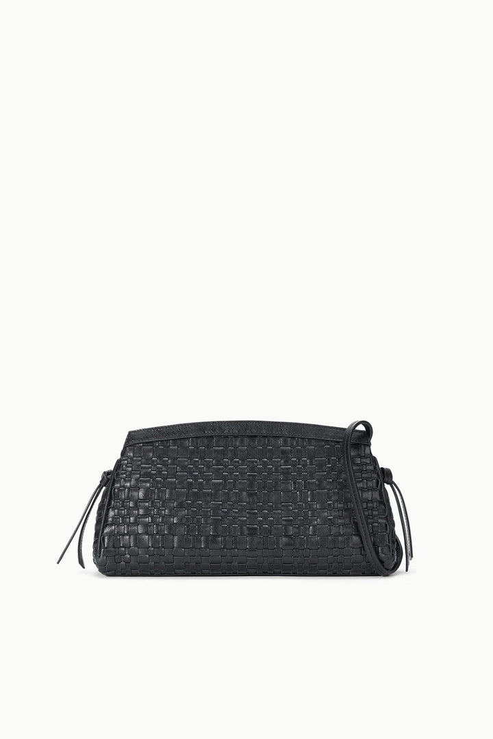 MAUDE CONVERTIBLE Woven Clutch - Black