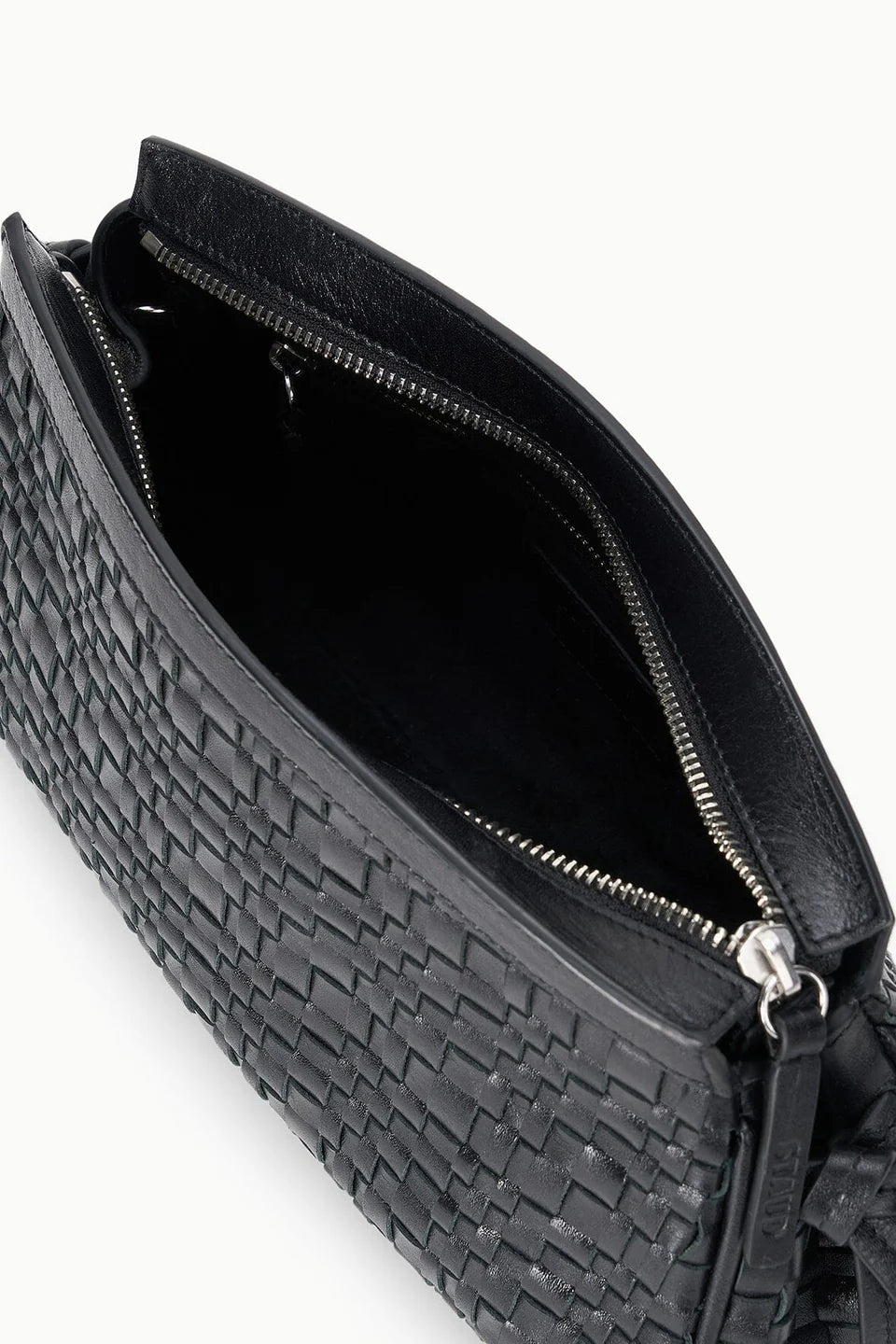 MAUDE CONVERTIBLE Woven Clutch - Black