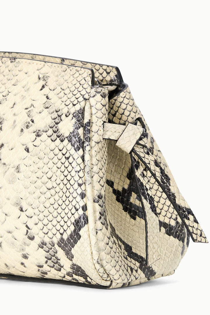 MAUDE CONVERTIBLE CLUTCH - White Snake