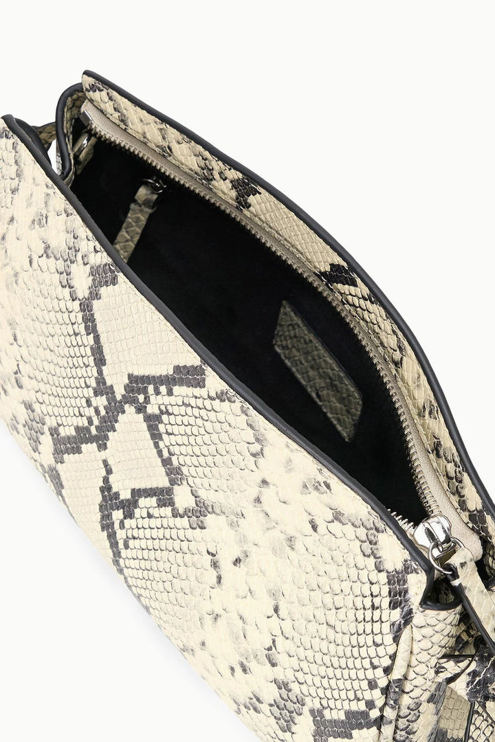 MAUDE CONVERTIBLE CLUTCH - White Snake