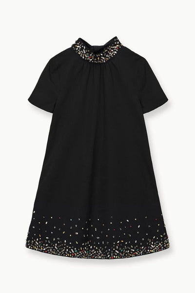 MINI ILANA DRESS - BLACK SILVER