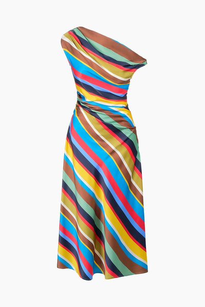 PHARE SILK DRESS - Market Stripe