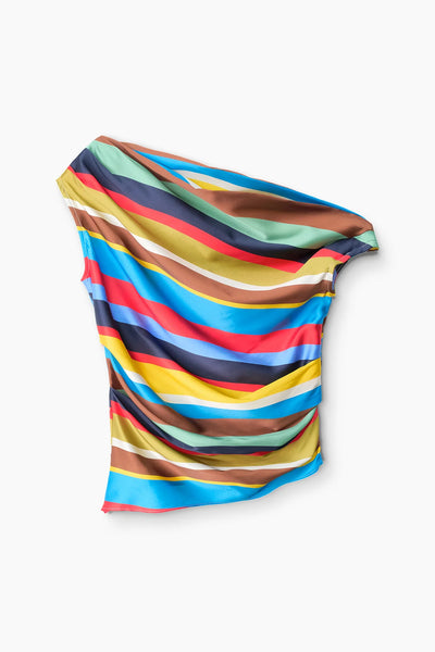 PHARE SILK TOP - MARKET STRIPE