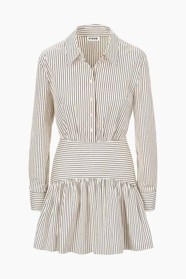 Rocco Mini Dress - Ivory/Dark Brown