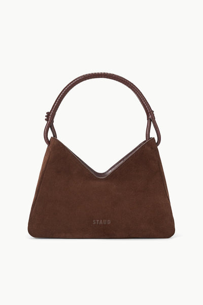 VALERIE SHOULDER BAG - MAHOGANY SUEDE